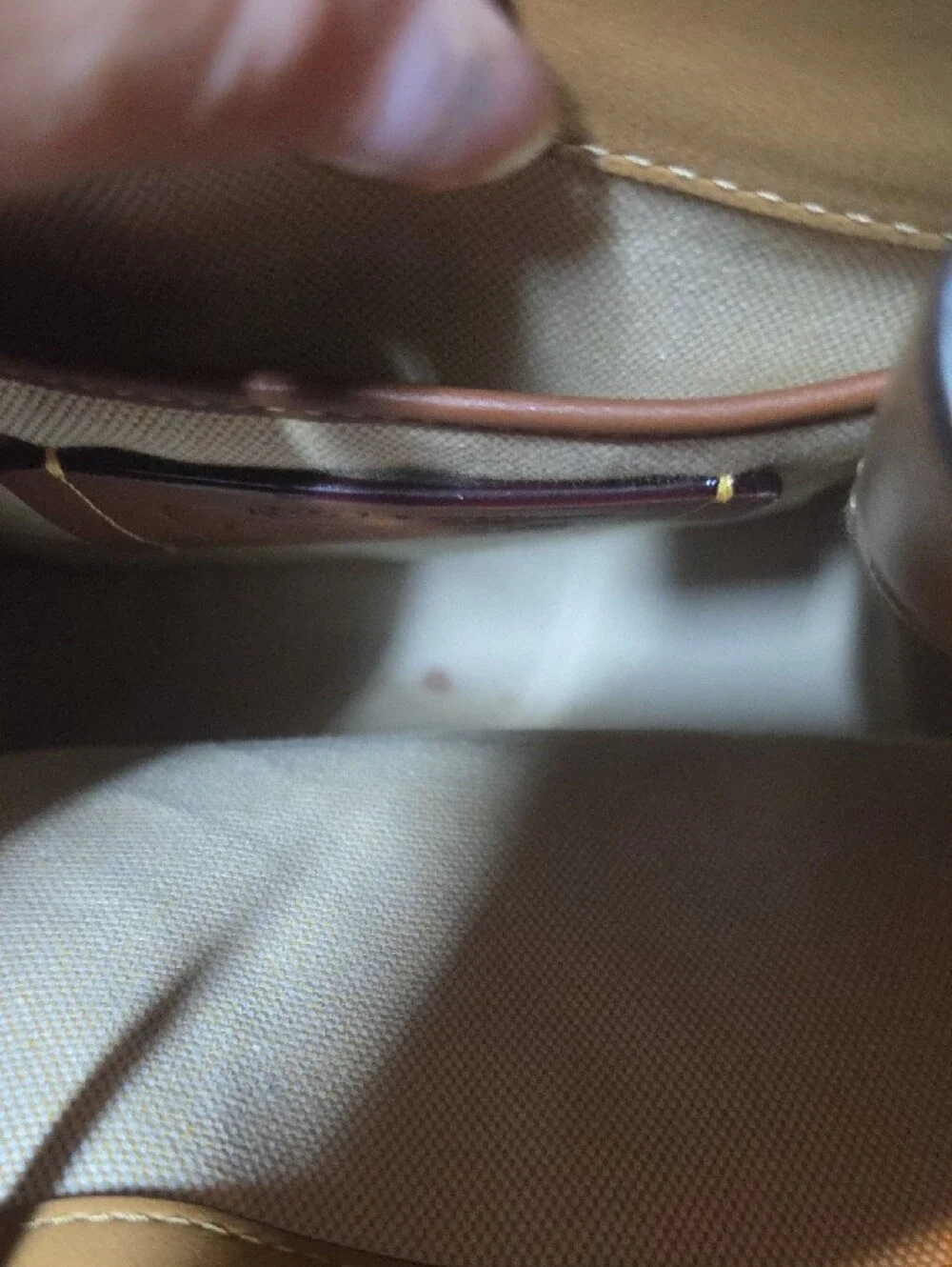 Coach Caramel Tan Leather Backpack with Turnlock
